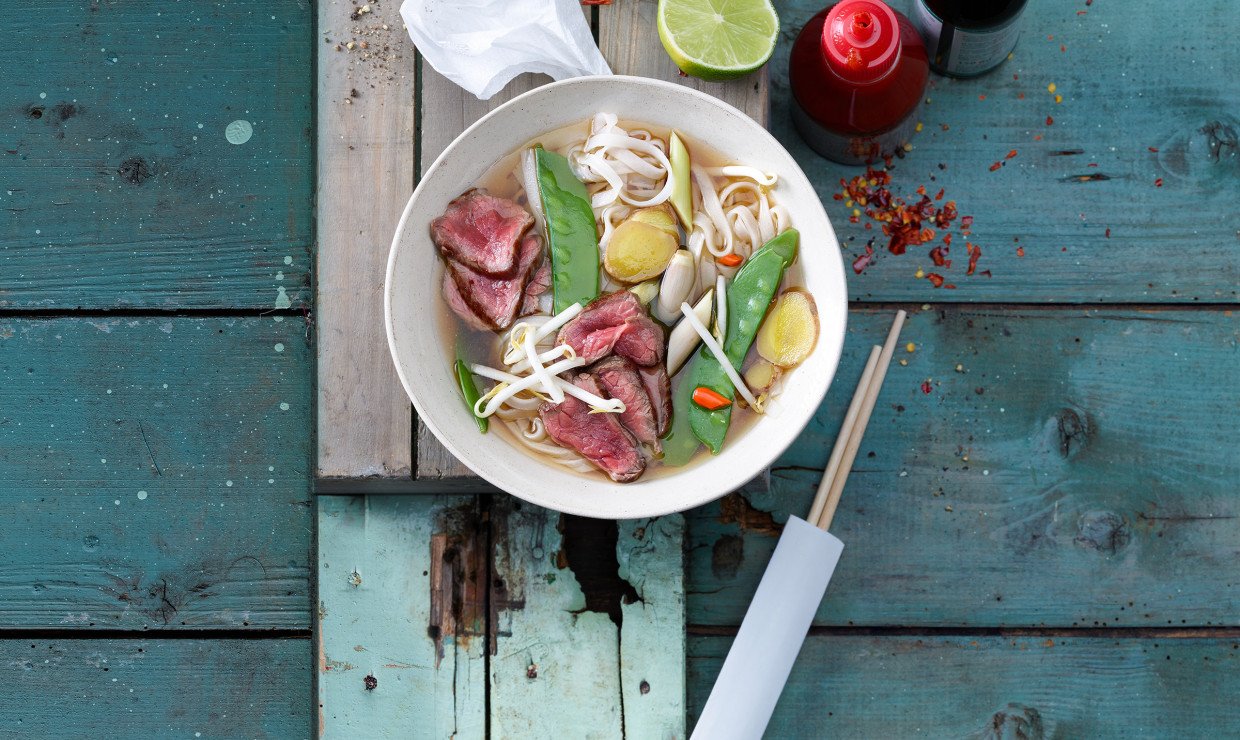 Phở vietnamien au boeuf & nouilles de riz Recette