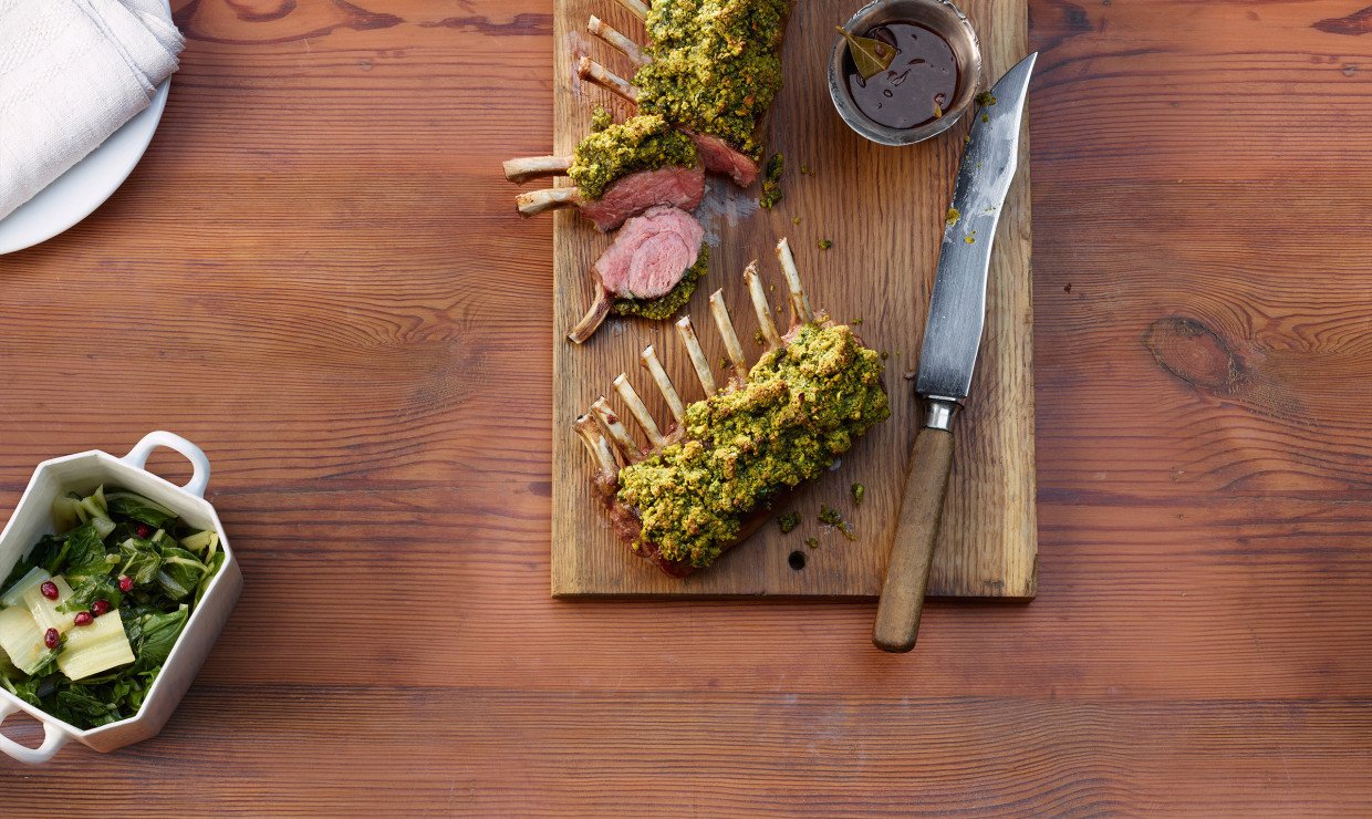 Rezept_Lammrack_mit_Pistazien_Kraeuterkruste