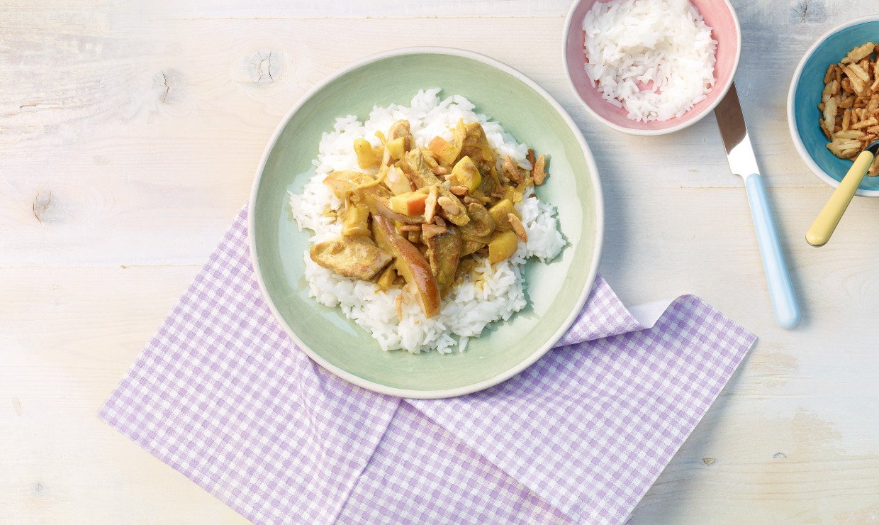 Rezept_Riz_Casimir_mit_Schweinsfiletstreifen_und_karamellisierten_Mandelstiften