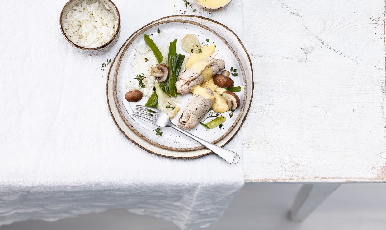 Schweins-Involtini mit Kräuterfüllung 