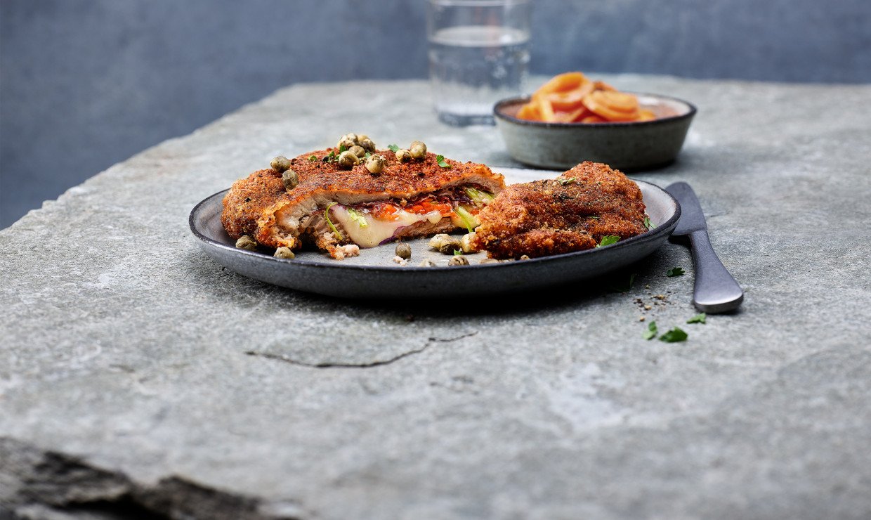 Cordon-bleu au jambon cru d'Appenzell, légumes et fromage - Viande Suisse