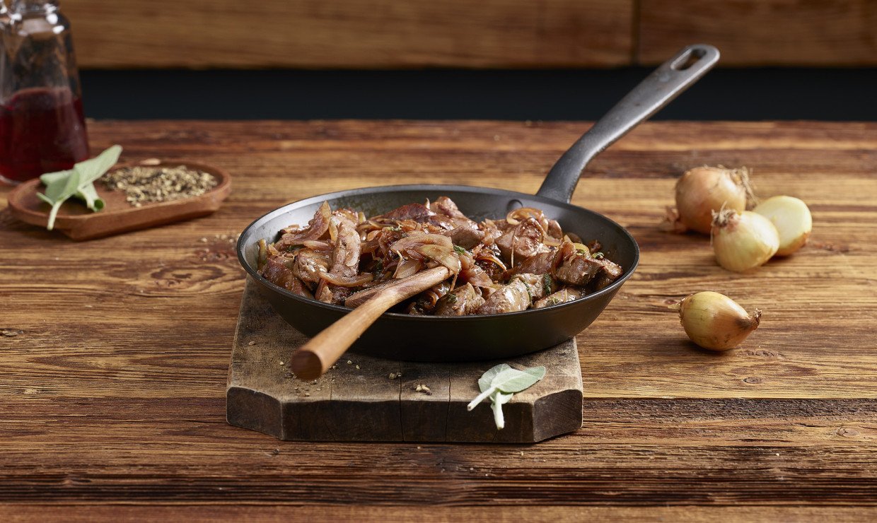 Kalbsleber-an-Zwiebelsauce