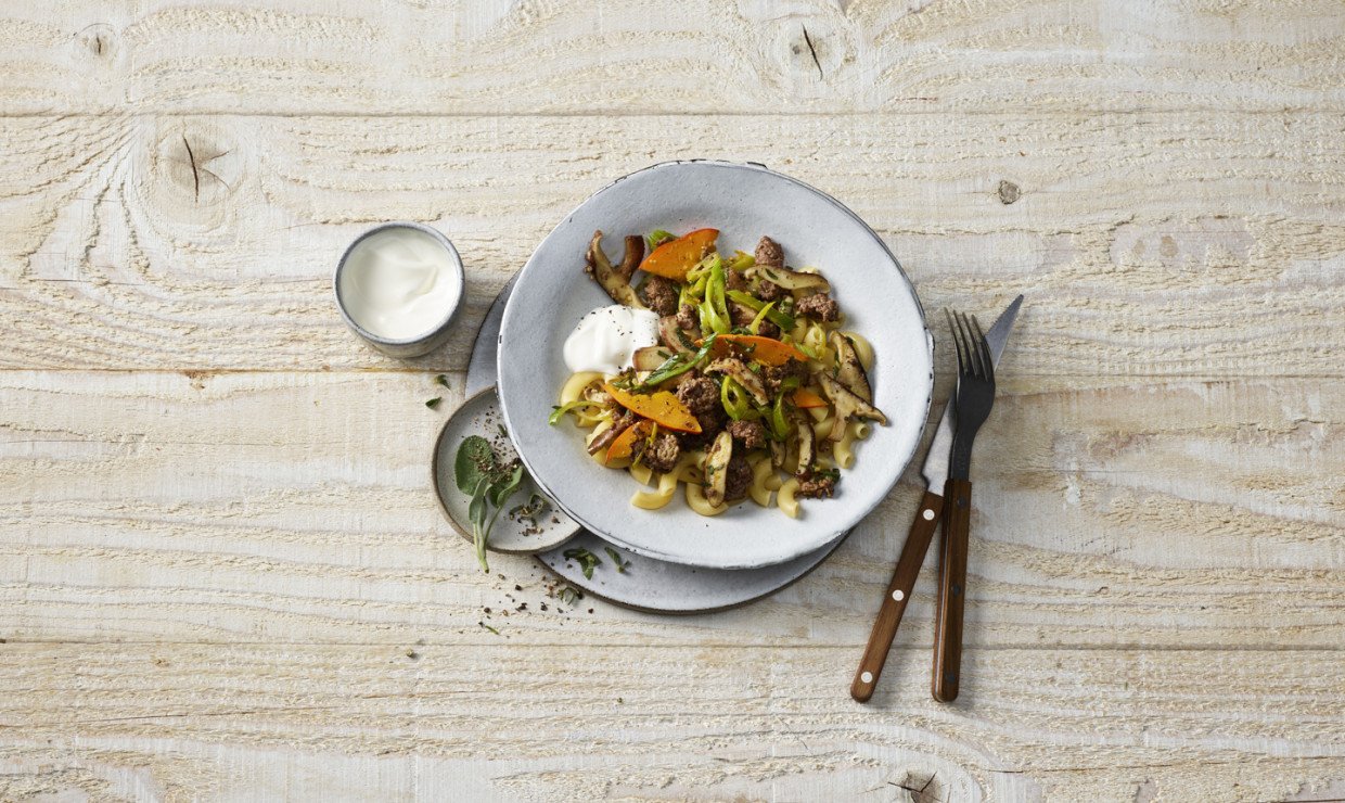 shiitake-mit-rindshackfleisch