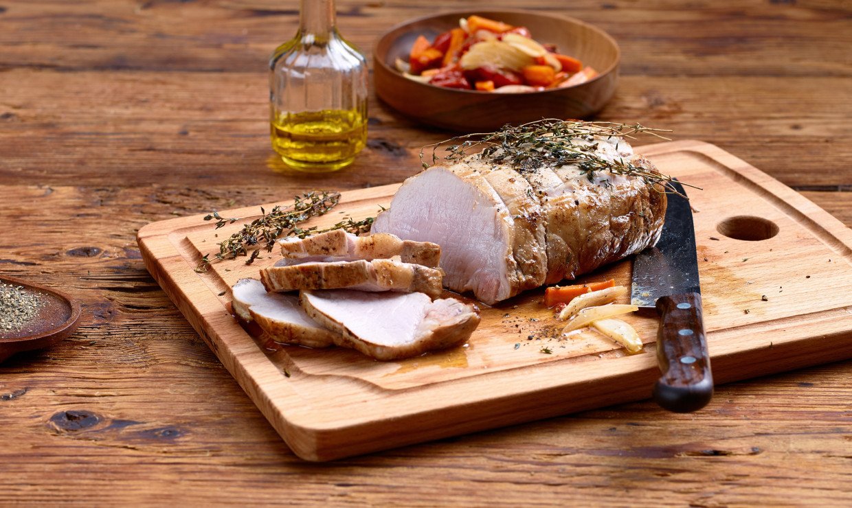 Kalbsbrust gefüllt mit Brät und Kürbiskernen (Hell)