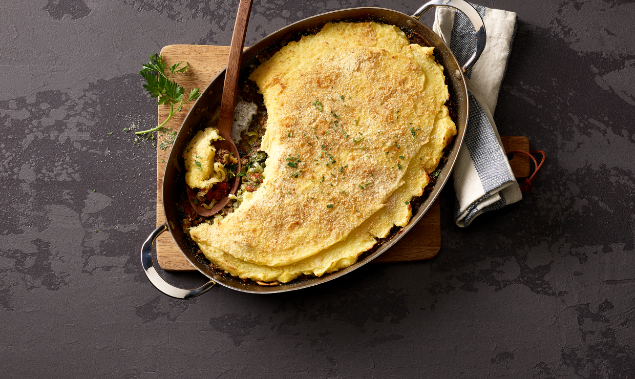 Gericht aus Vogelperspektive fotografiert