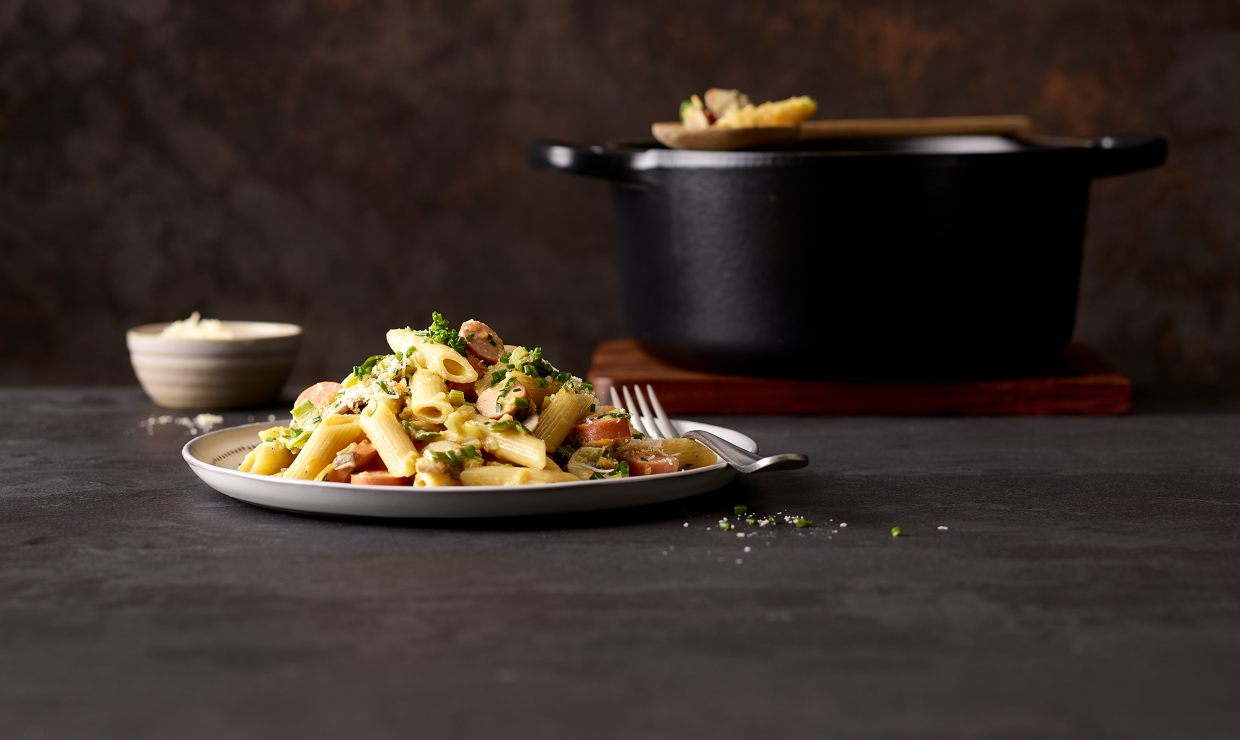 Angerichteter Teller von oben fotografiert