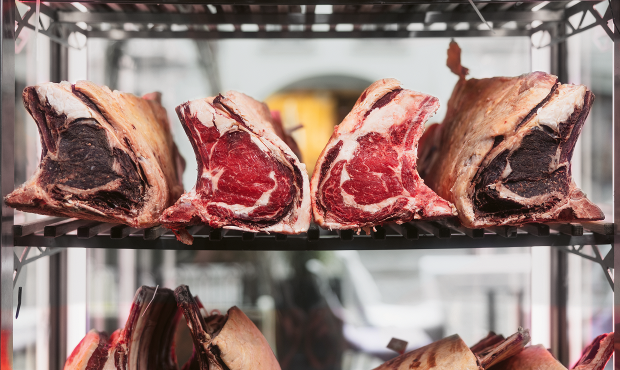 Fleisch am reifen