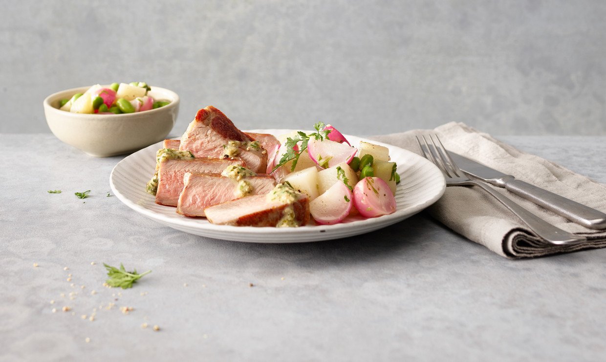 Kalbssteak mit Limettenbutter