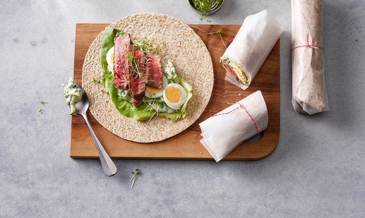 Wrap mit Rindfleisch