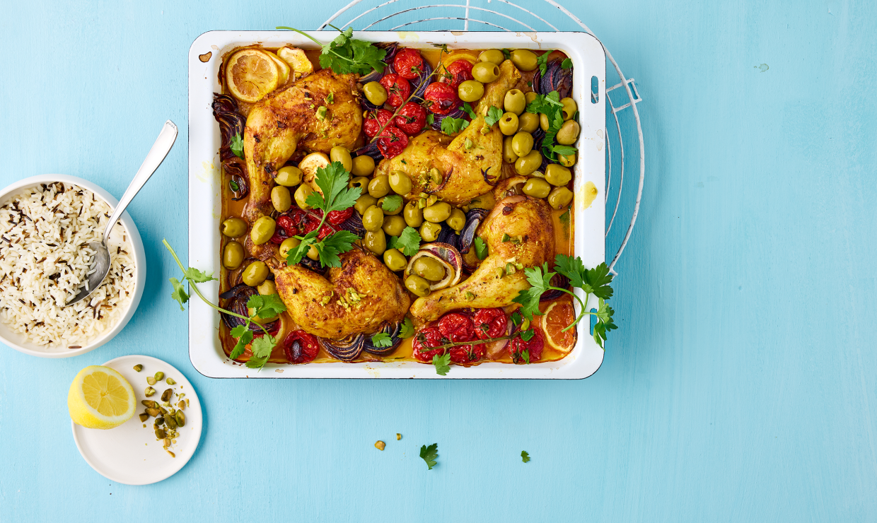 Oliven-Poulet aus dem Ofen