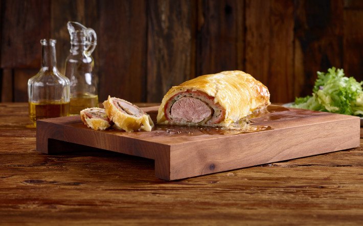 Fleisch im Teigmantel
