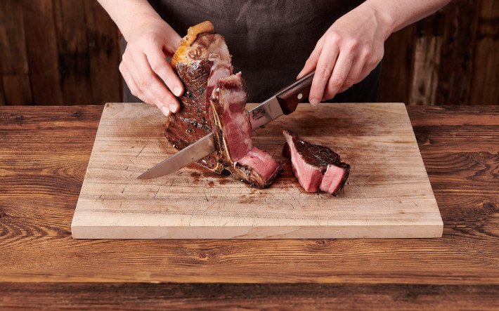 porterhouse steak schneiden schritt 1
