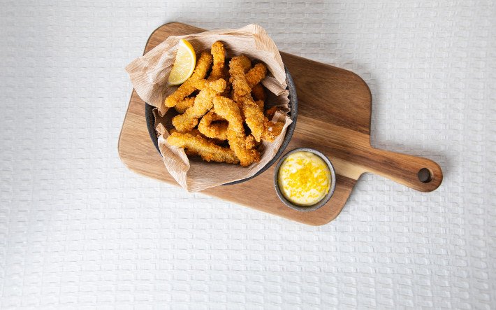 Kuttelnknusperli mit Zitronenmayo