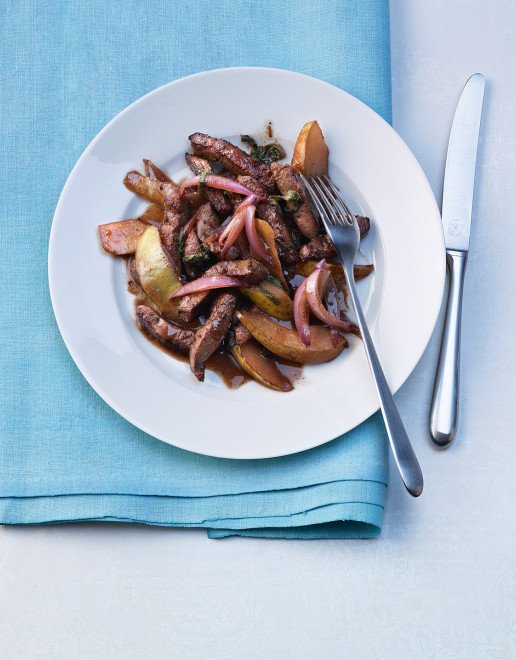 Rezept_Kalbsleber_mit_Zwiebeln_Birnen_und_Zitronenschale