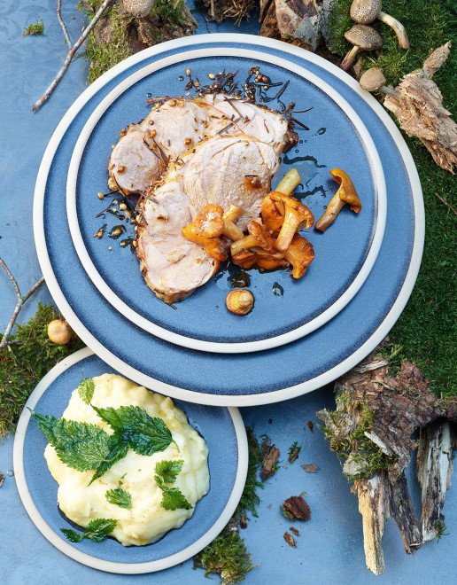 Rezept Lamm im Fichten Mantel und Brennnessel Kartoffelstock