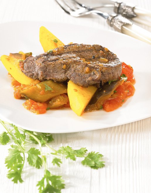 Rezept Lammhuftsteak mit orientalischem Ragout