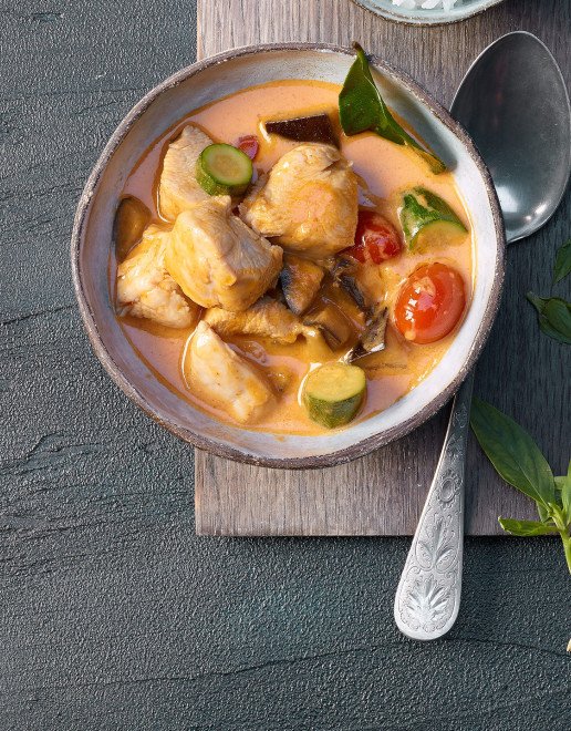 Rezept Pouletcurry mit roter Thai Currypaste in Kokosmilch