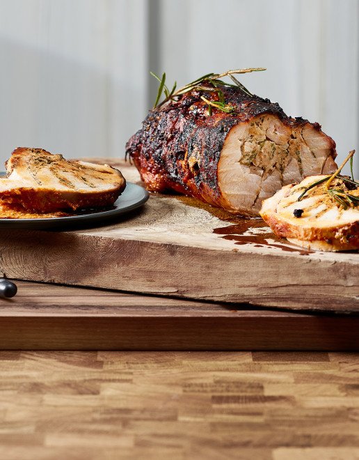 Kalbsrollbraten Tomatenpolenta