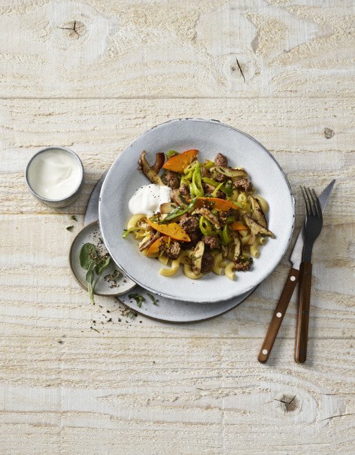 shiitake-mit-rindshackfleisch