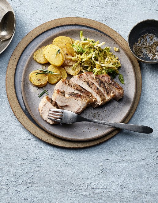 schweinsnierstueck zart rosa gegart