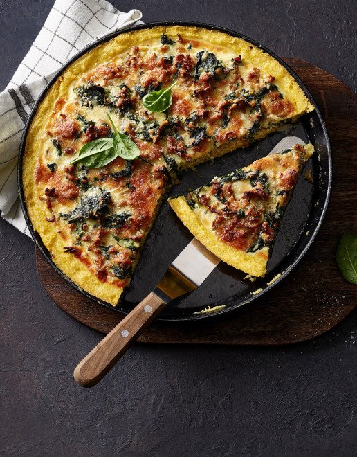 Polenta Hackfleisch tarte