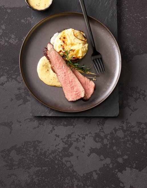 Rindshuftdeckel mit Senf Hollandaise
