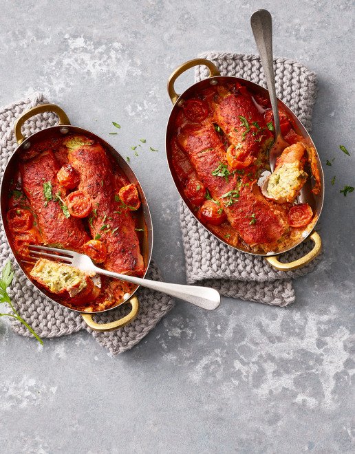 Schinken Cannelloni mit Gemüsefüllung