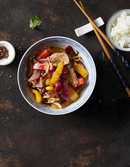 Rindfleisch aus dem Wok