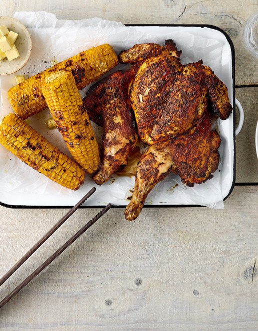 Grilliertes Poulet mit Buttermais