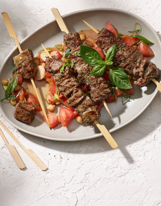 Italienischer Rindfleischspiess vom Grill