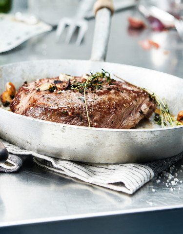 Rezept Flat Iron Steak mit Zwetschgen Relish