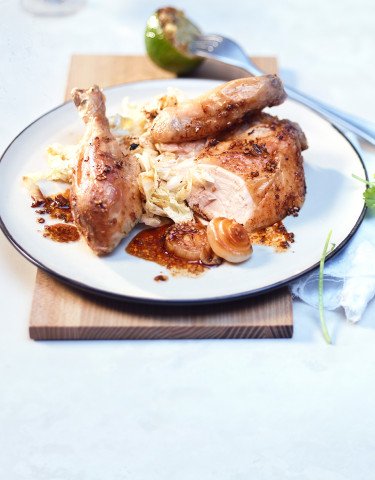 Rezept Ganze Poularde in Sesam Soja Marinade