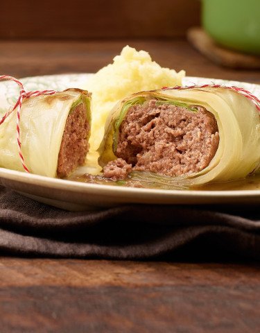 Rezept Hackfleisch Kabis Rouladen an Kümmelsauce