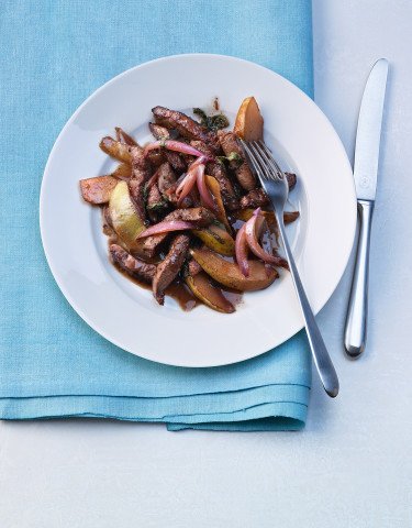 Rezept_Kalbsleber_mit_Zwiebeln_Birnen_und_Zitronenschale