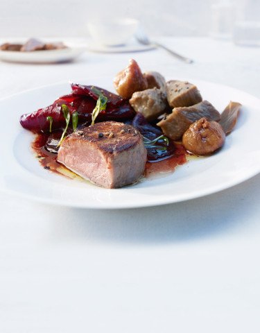 Rezept Kalbsragout mit getrockneten Feigen