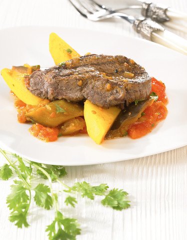 Rezept Lammhuftsteak mit orientalischem Ragout