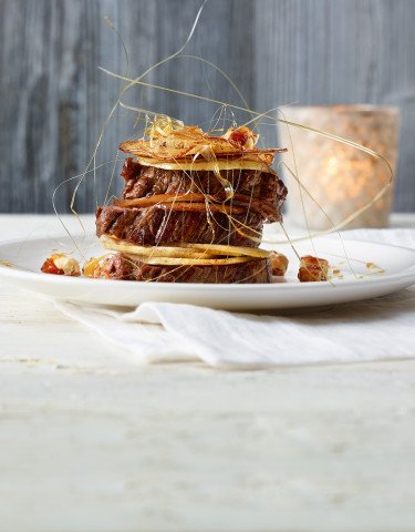 Rezept_Mille_feuille_vom_rosa_gebratenen_Rindsfilet