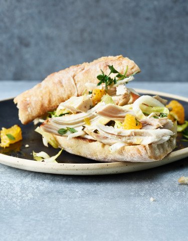 Zerzupftes Poulet Sandwich