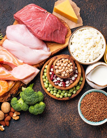 Fleisch und Proteine