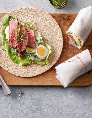 Wrap mit Rindfleisch